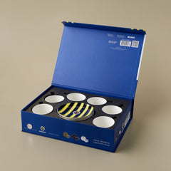 Karaca x Fenerbahçe Lizenziertes Espressotassen-Set für 6 Personen aus Porzellan, 12-teilig, 80 ml