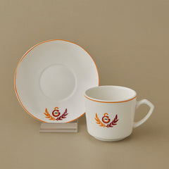 Karaca x Galatasaray Lizenziertes Espressotassen-Set für 6 Personen aus Porzellan, 12-teilig, 80 ml