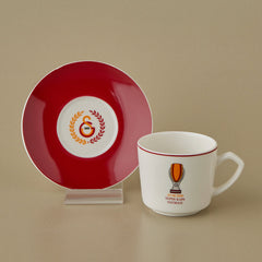 Karaca x Galatasaray Lizenziertes Espressotassen-Set für 6 Personen aus Porzellan, 12-teilig, 80 ml