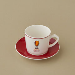 Karaca x Galatasaray Lizenziertes Espressotassen-Set für 6 Personen aus Porzellan, 12-teilig, 80 ml