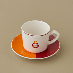 Karaca x Galatasaray Lizenziertes Espressotassen-Set für 6 Personen aus Porzellan, 12-teilig, 80 ml