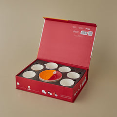 Karaca x Galatasaray Lizenziertes Espressotassen-Set für 6 Personen aus Porzellan, 12-teilig, 80 ml