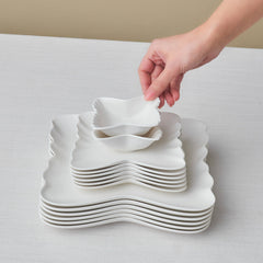 Karaca Stream Bone China Pieris Servierset für 6 Personen, 34-teilig
