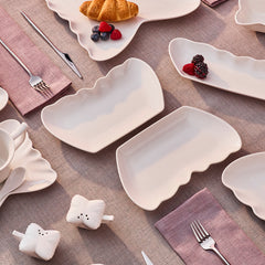 Karaca Stream Bone China Pieris Servierset für 6 Personen, 34-teilig