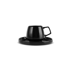 Karaca Streamline Saturn Espressotassen-Set für 2 Personen, 4-teilig, Mattschwarz