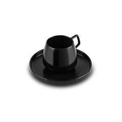 Karaca Streamline Saturn Espressotassen-Set für 2 Personen, 4-teilig, Mattschwarz