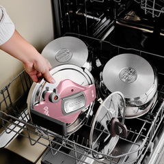 Karaca Perfect Pink Schnellkochtopf-Set 4 + 6 Liter, 4-teilig