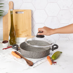 Karaca Dark Silver Bio Granit Flachtopf 26 cm