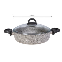 Karaca Dark Silver Bio Granit Flachtopf 26 cm