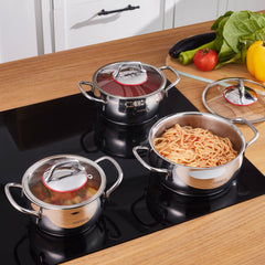 Karaca Emirgan Edelstahl Kochtopfset – 6-teilig, Midi Set