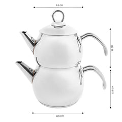 Ensemble théière en métal Karaca Adelya de petite taille