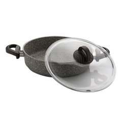 Karaca Dark Silver Bio Granit Flachtopf 26 cm