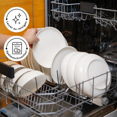 Karaca Streamline Favaro 53-teiliges Geschirrset – Weiss | Für 12 Personen