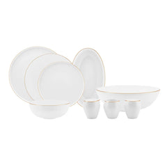 Karaca Streamline Meridian Gold service de table 59 pièces pour 12 personnes