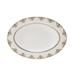 Karaca Forever Bone Dorothy Tafelservice für 12 Personen mit Golddekor, 53-teilig