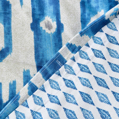 Karaca Home Neos Bettwäsche-Set für Doppelbett Blau aus 100 % Baumwolle
