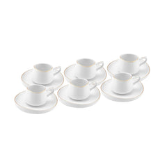 Karaca Hole Porzellan Kaffeetasse Set für 6 Personen 90ml