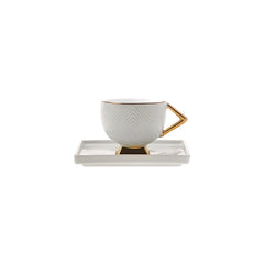 Karaca Art Deco Cream für 2 Personen Espressotassen Set