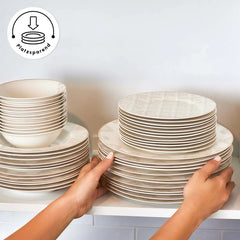 Karaca Siena New Generation Bone Gold Geschirrset, 56-teilig, 12-Personen