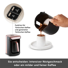 Karaca Hatır Türkische Kaffeemaschine mit Röstfunktion Rosenbeere