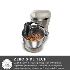 Karaca Mastermaid Chef Pro Doppelarm-Küchenmaschine Soft Cream, 5 Liter, 1500 W