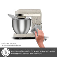 Karaca Mastermaid Chef Pro Doppelarm-Küchenmaschine Soft Cream, 5 Liter, 1500 W