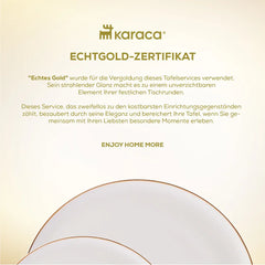 Karaca Santo für 6 Personen Geschirrset 18-teilig – New Generation Bone Weiss-Gold