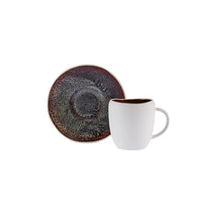 Karaca Galactic Reactive Glaze for 4 people Espresso Turkish coffee cup set, 8 pieces, white, 100 ml