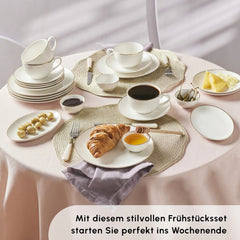 Karaca Elegance Bone Marcelo Frühstücksset für 6 Personen, 26-teilig