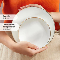 Karaca Elegance Bone Marcelo Frühstücksset für 6 Personen, 26-teilig