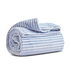 Karaca Ruby Stripe Wellsoft Einzeldecke Blau, 150 × 200 cm
