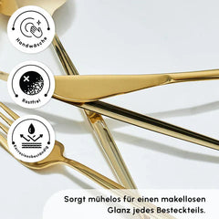 Karaca Bella Shiny Gold V2 Besteckset für 6 Personen, 24-teilig