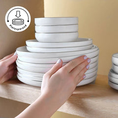 Stream Bone New Saturn Tafelservice, 53-teilig, Platin