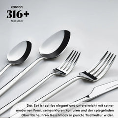 Karaca Stark 316+ Premium Besteck-Set für 12 Personen, 84-teilig