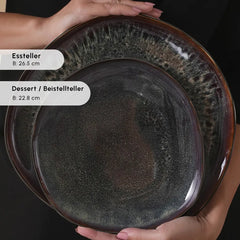 Karaca Earth Collection Galactic 55-teiliges Tafelservice, 12 Personen