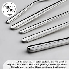 Karaca Boreas Besteck-Set für 12 Personen, 84-teilig