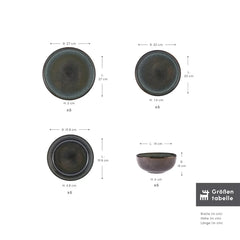 Karaca Fein Reactive Geschirrset, 6 Personen, 24 teilig