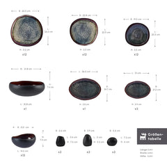 Karaca Earth Collection Galactic 55-teiliges Tafelservice, 12 Personen