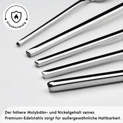 Karaca Look 316+ Stahl 84-teiliges Premium Besteckset für 12 Personen