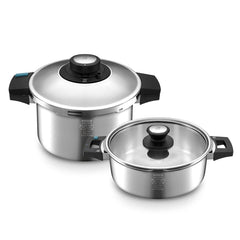 Karaca Quick & Safe Schnellkochtopf-Set 6 + 8 Liter, 4-teilig