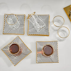 Karaca Black Noir New Square Teeset, 12 Teilig