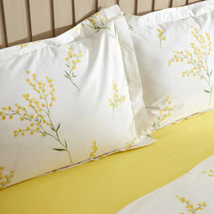Karaca Home Loretta Bettwäsche-Set für Doppelbett Gelb aus 100 % Baumwolle