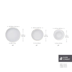 Karaca Streamline New Saturn Gold – 12 Teilig Bone China Dinner Set für 4 Personen
