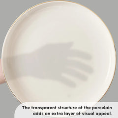 Karaca Streamline New Saturn Gold – 12 Teilig Bone China Dinner Set für 4 Personen