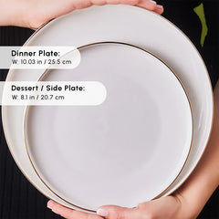 Karaca Streamline New Saturn Gold – 12 Teilig Bone China Dinner Set für 4 Personen