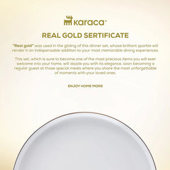 Karaca Streamline New Saturn Gold – 12 Teilig Bone China Dinner Set für 4 Personen