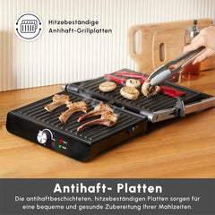 Karaca Toastmaster Inox Kontaktgrill & Sandwich-Toaster, 2000 W