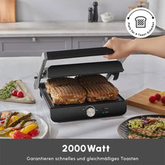 Karaca Toastmaster Inox Kontaktgrill & Sandwich-Toaster, 2000 W