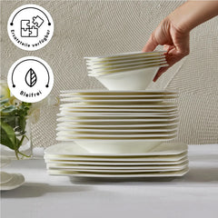 Karaca Fine Pearl Roma 58-Teiliges 12-Personen Geschirrset