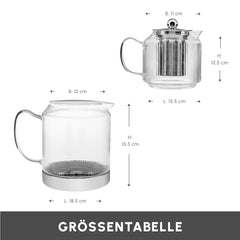 Karaca Kelly – Glas-Teekanne mit Induktionsboden & Filter